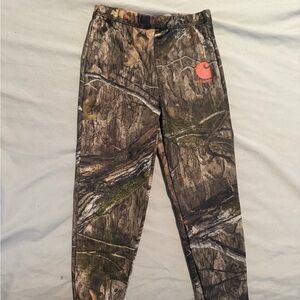 Carhartt Brown Camo Waistband Pants with Orange Logo